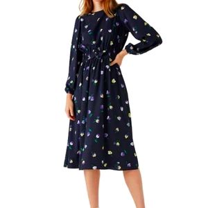 Kate Spade Pansy Toss Midi Dress